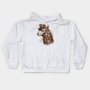 Steampunk Llama Kids Hoodie